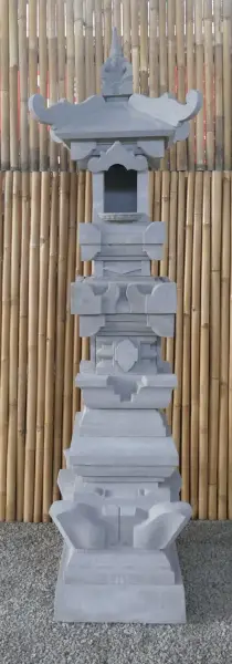 Product image of the product “Balinese Temple, casted with Paras Stone, with open small temple on top, with step at bottom, 190cm. Mulitparted ”